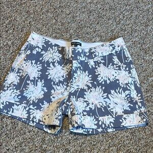Dear John Floral Shorts Slate Blue, Pink, white Size 27 Some stretch
